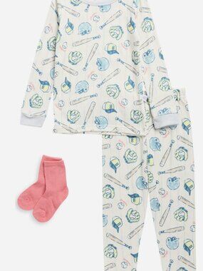 Sleep On It Two Piece Pajama Set With Matching Socks Size 2T NWT